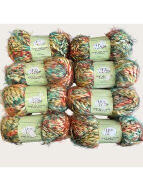 Yarn Bee Soft Illusion Super Bulky Yarn Lot Of 8 Skeins Serenade 100 Yards Each